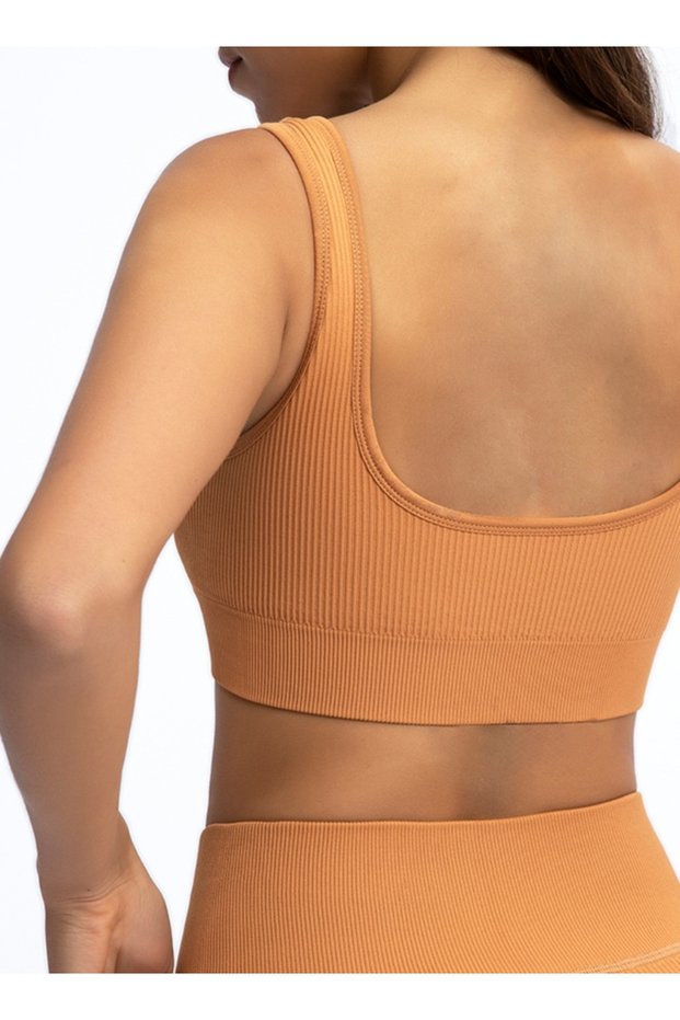 Womens U Back Sports Bra - Padded Low Impact Workout Yoga Bra with Removable Built in Bra