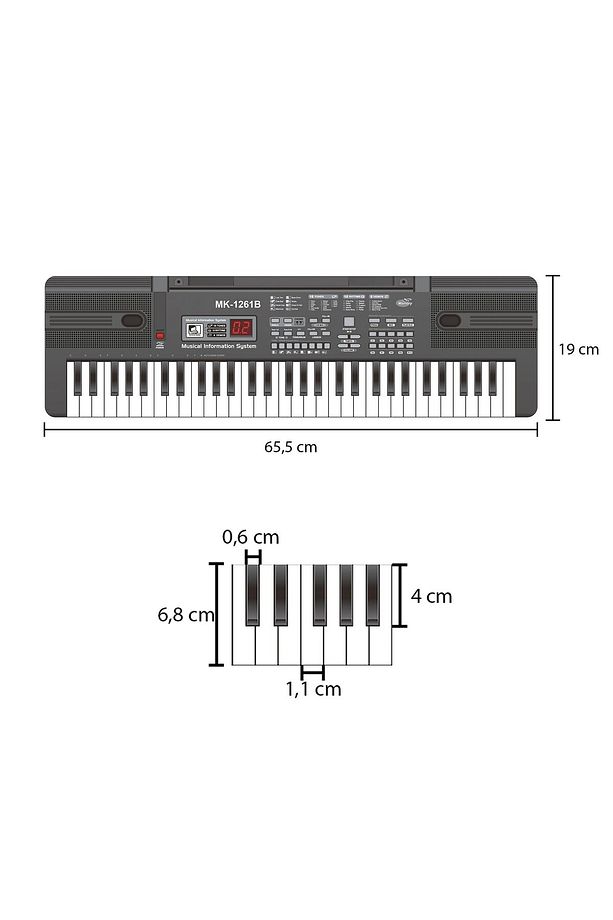 Mk-1261b 61 Tuşlu Elektronik Org (ETİKET. ADAPTÖR HEDİYE) - 4