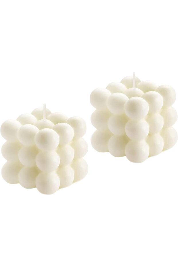 Vanilla Scented Bubble Cube Candles - 1
