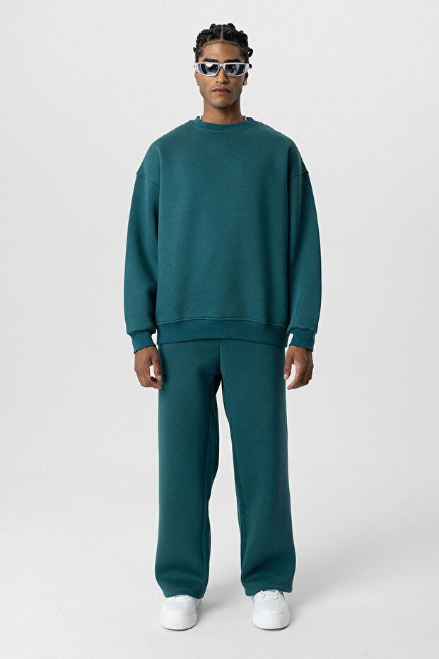 Basic Oversize Tracksuit Petrol - 6