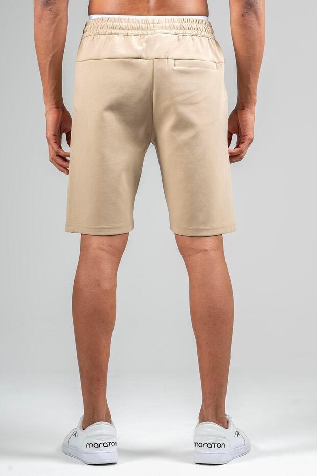 شورت رجالي عادي بلون الفرو الفاتح - 2