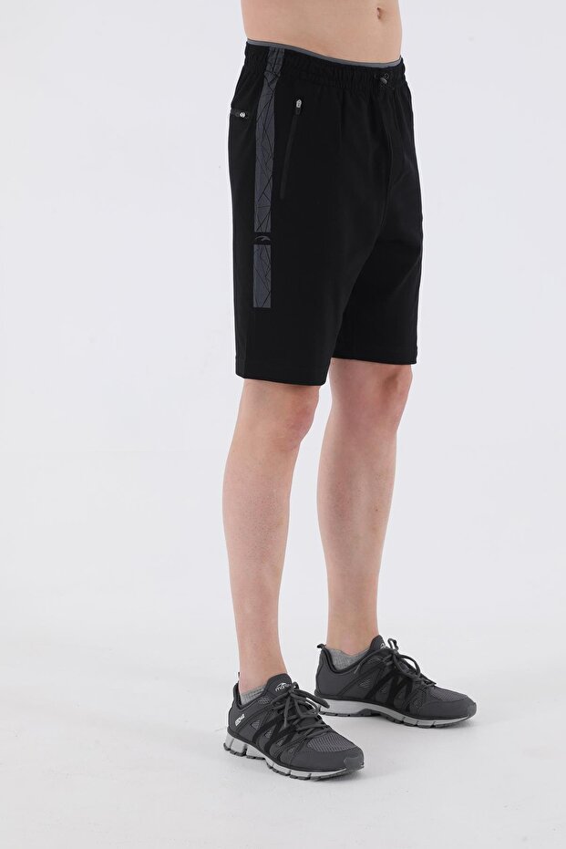 Regular Men's Black Shorts - 3