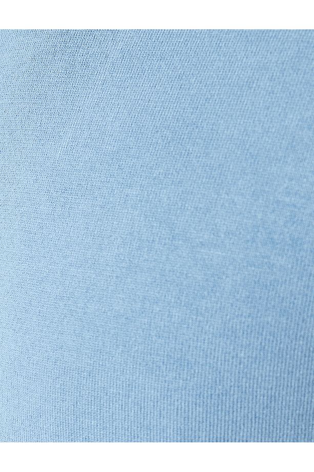 Regular Fit Bisiklet Yaka Viskon Basic Kısa Kollu Triko Tişört - 6