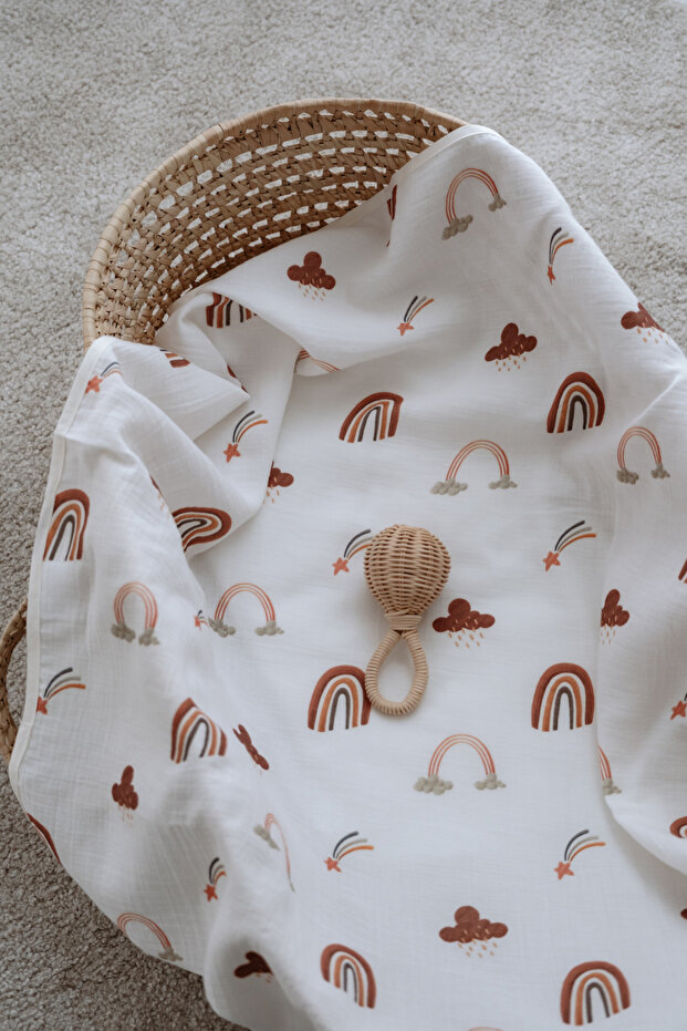 Organic Baby Index 80X100 cm - Boho Rainbow