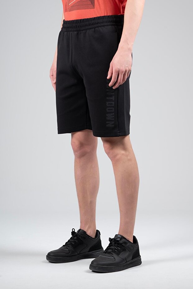 شورت رجالي عادي باللون الأسود - 3