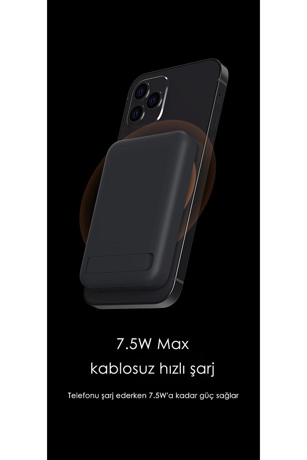Magsafe Powerbank 10.000mah 20w Hızlı Şarj Standlı Ve Taşınabilir Iphone Ve Android Uyumlu - 8