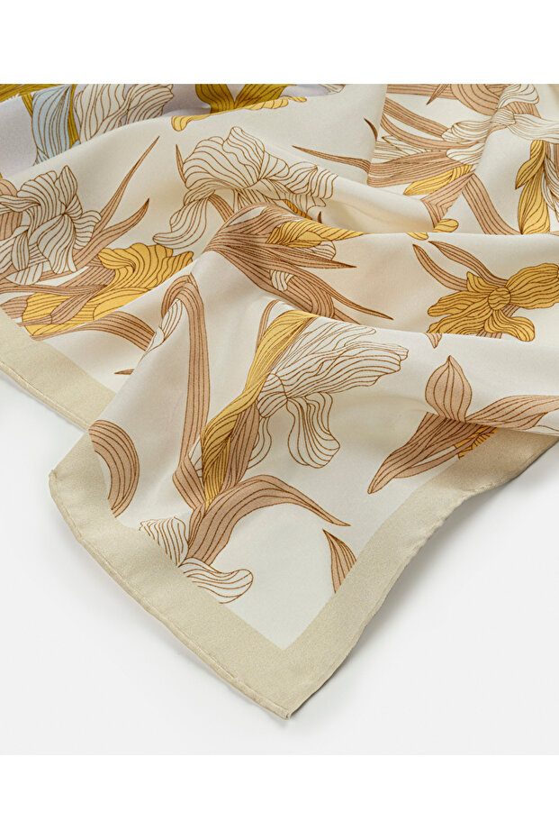 Görsel baskılı ipek eşarp - 2