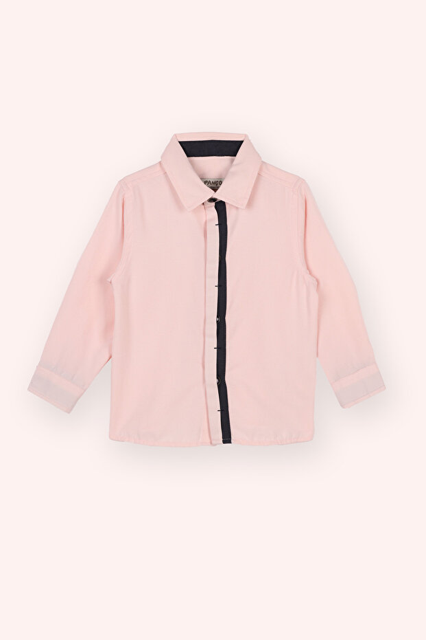 Baby Boy Pink Shirt with Pat Tape Detail
