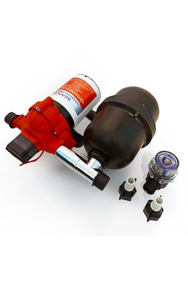 12 Volt 2 Lt Tanklı Otomatik Hidrofor, 7.6Lt 2.1Bar Tekne, Karavan Hidroforu - 1