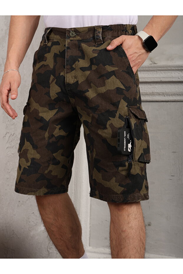 Erkek Kargo Şort Kamuflaj - 2