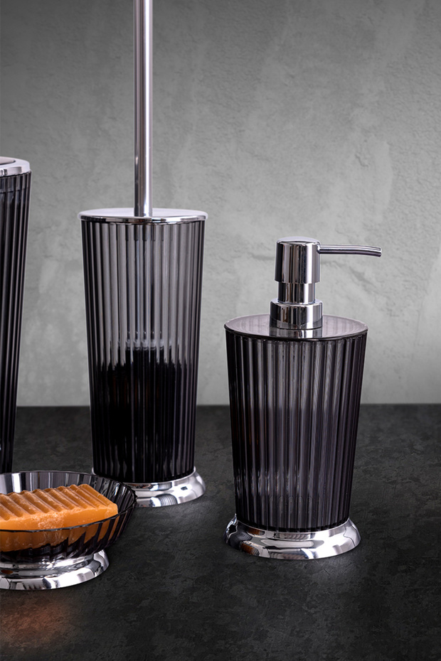 طقم حمام أسود شفاف - 2