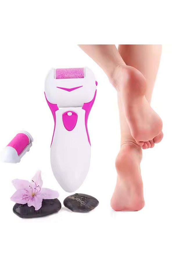 Elektronik Topuk Törpüsü - Kablosuz Pilli Topuk Törpüsü Callous Remover Pembe Renk - 1