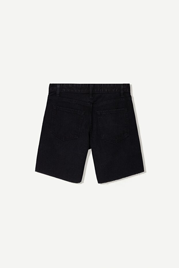 Denim bermuda şort - 5