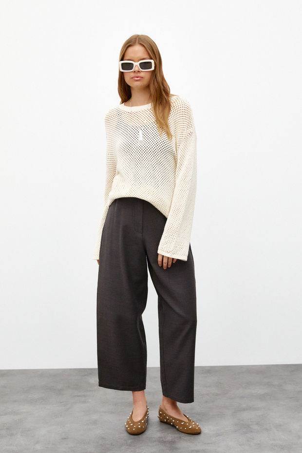 File Örgü Triko Bluz - 2