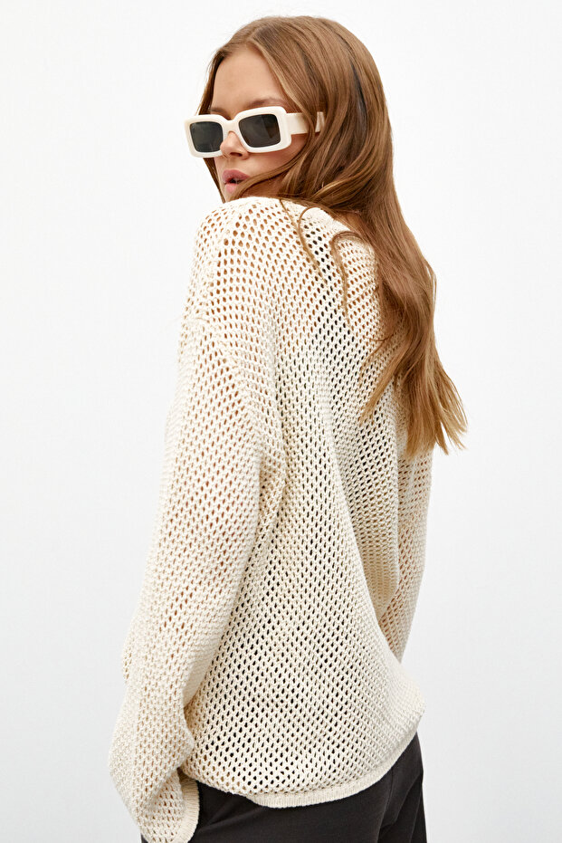 File Örgü Triko Bluz - 5