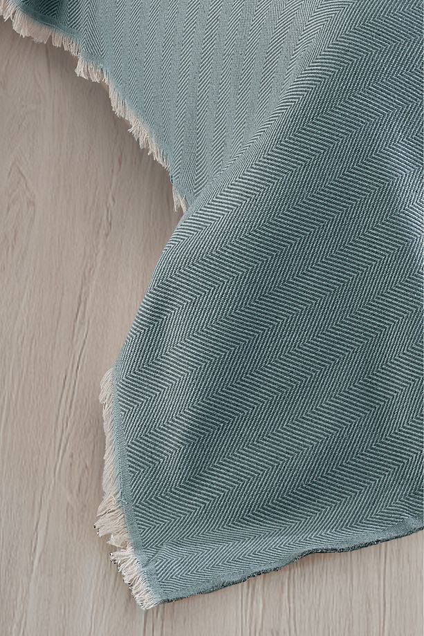 Natural Tek Kişilik Yatak Örtüsü 180x210 Cm Petrol Mavisi - 3
