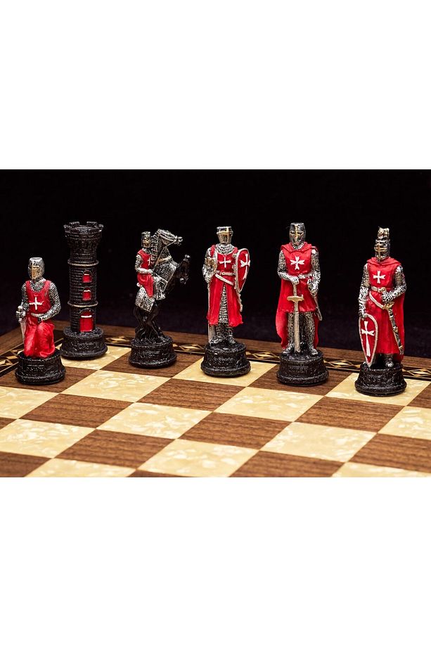 Osmanlı - Haçlı Satranç Takımı (ŞAH 8 CM) – Templer Şövalyeleri Ve Osmanlı’nın Gücü(SADECE FİGÜR) - 6