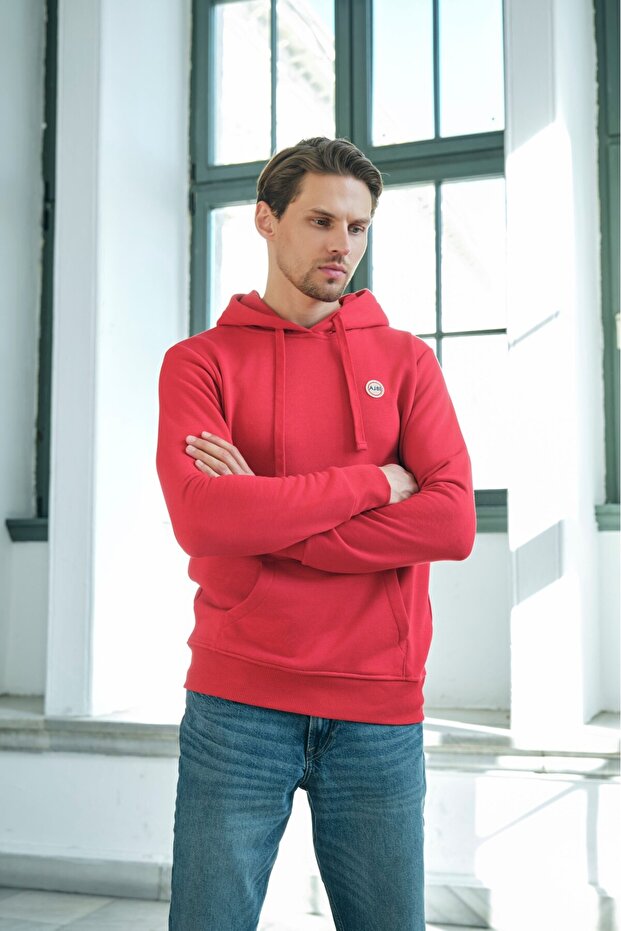 Basic Hoodie Kırmızı - 2