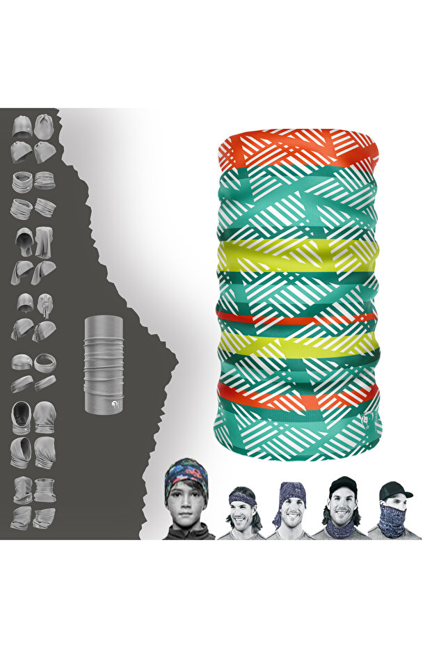 Geometric Buff Baf Seamless Tube Neck Collar Bandana