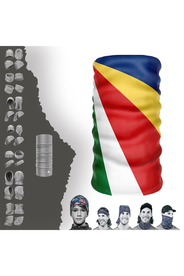 Multifunctional Flag Of Seychelles Uv Face Mask Buff Baf Headband Bandana Do Rag Hairband