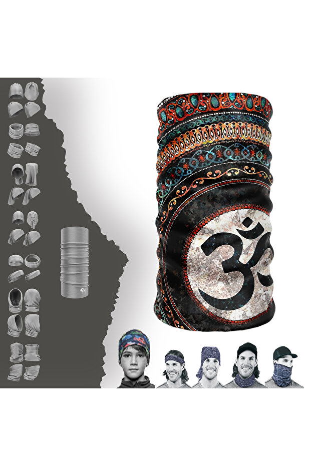 Ethnic Patterned Face Mask Seamless Tube Neck Collar Bonnet Hair Band Buckle