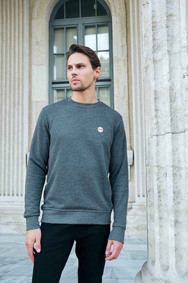 Basic Sweatshirt Antrasit - 3