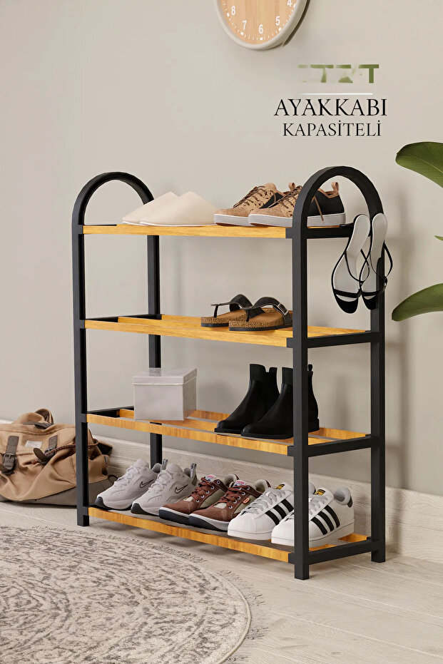DÖRT KATLI AHŞAP AYAKKABILIK - 1