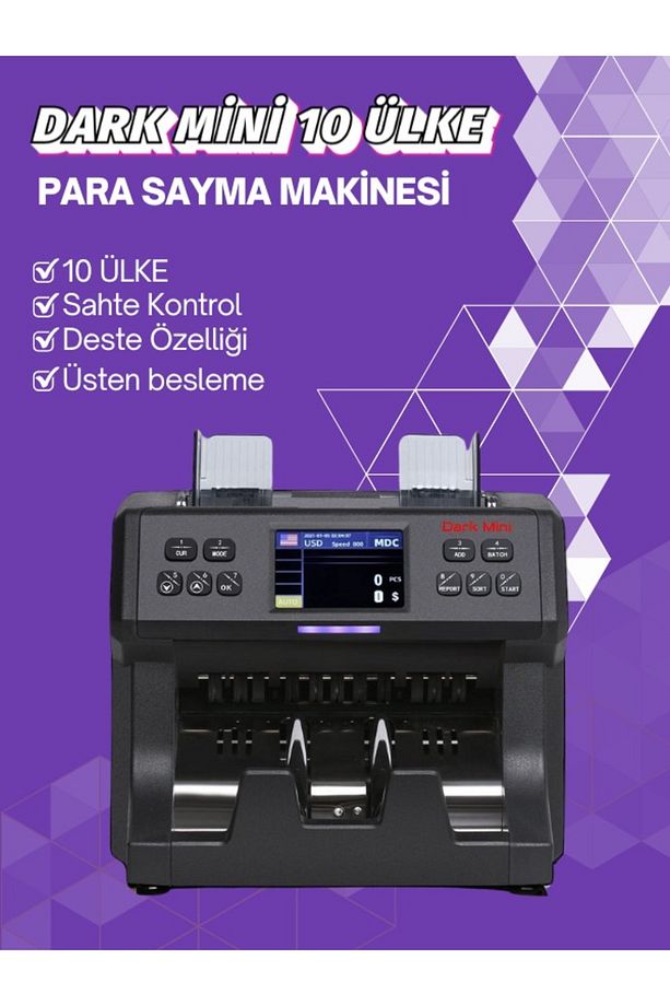 Dark Mini Para Sayma Makinesi 10 Ülke Çift Cıs - 1