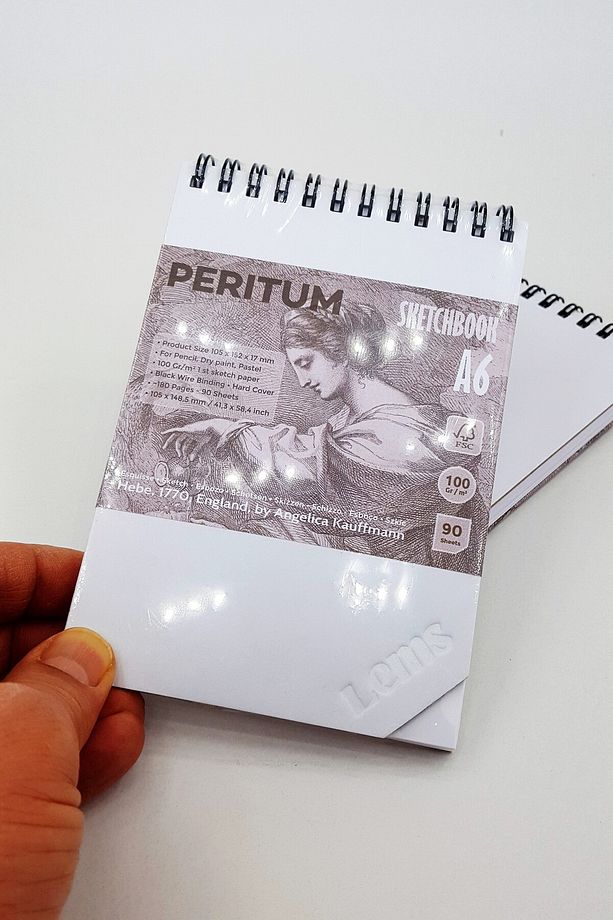 PERITUM A6 Sketchbook 100 Gr/m² 180 Sayfa-90 Yp.Sert Kapak Eskiz Defteri - 5