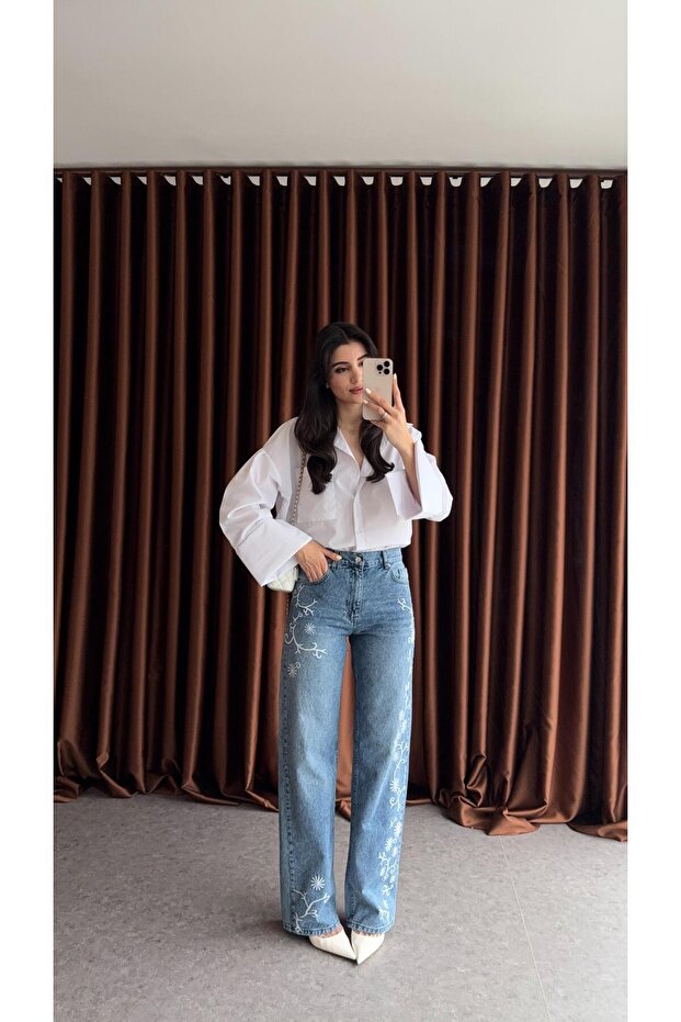 Embroidered Blue Jean