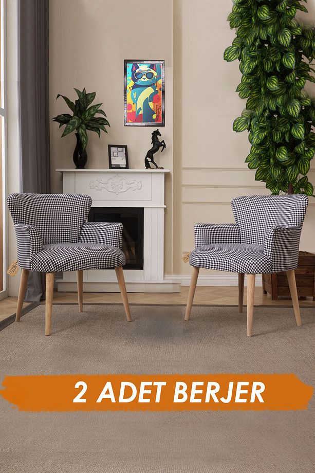 2li Berjer Set Tekli Koltuk Balkon, Ofis, Bekleme, Güzellik Merkezi, Çay Seti - 1