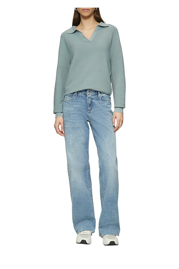 Structured Pullover with Polo Collars - 3