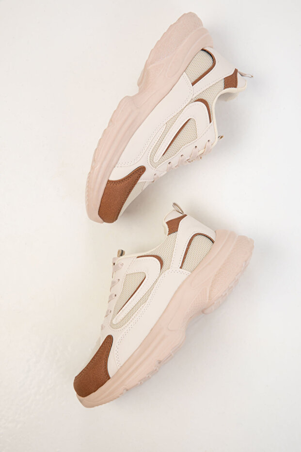 Bej-Taba Kadın Sneaker 20413 - 4