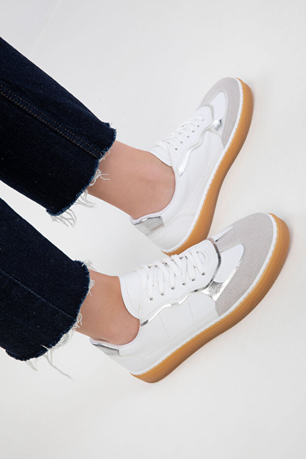Beyaz Kadın Sneaker 20415 - 5