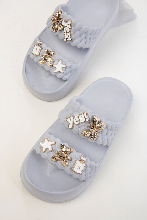 Szare Kapcie Damskie 20305 - 4