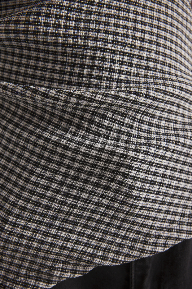 Siyah Pöti Kare Fitted/Vücuda Oturan Esnek Örme Bluz TWOSS25BZ00261 - 3
