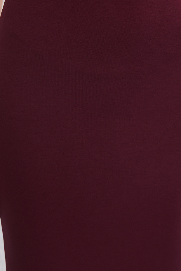 Bordo Midi Bodycone/Vücuda Oturan Örme Elbise TWOSS25EL00774 - 3