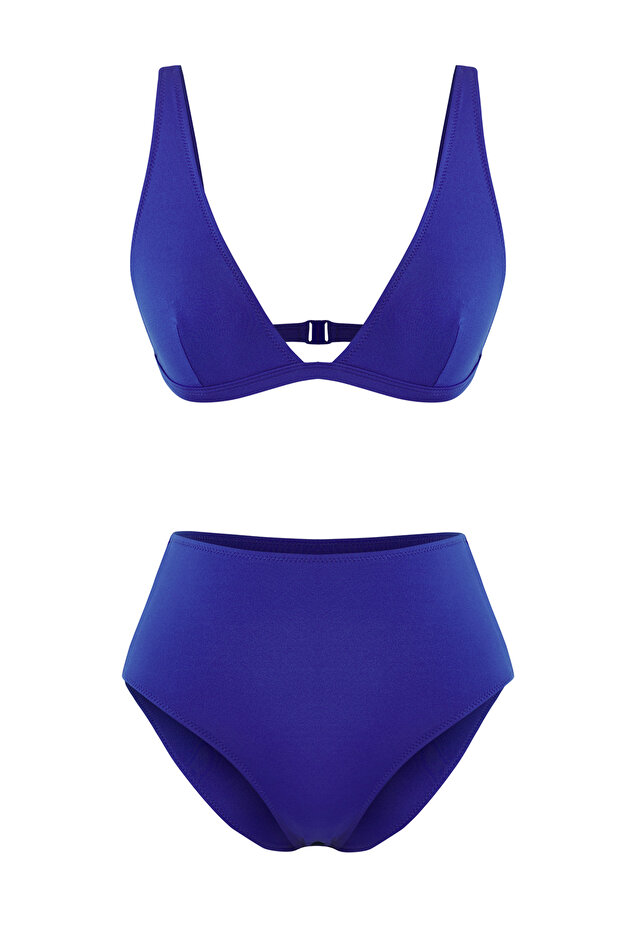 Saks Üçgen Regular Yüksek Bel Bikini Takımı TBESS25BT00185 - 5