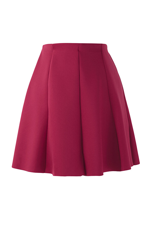 Açık Bordo Skater Mini Örme Etek TWOAW24ET00215 - 5