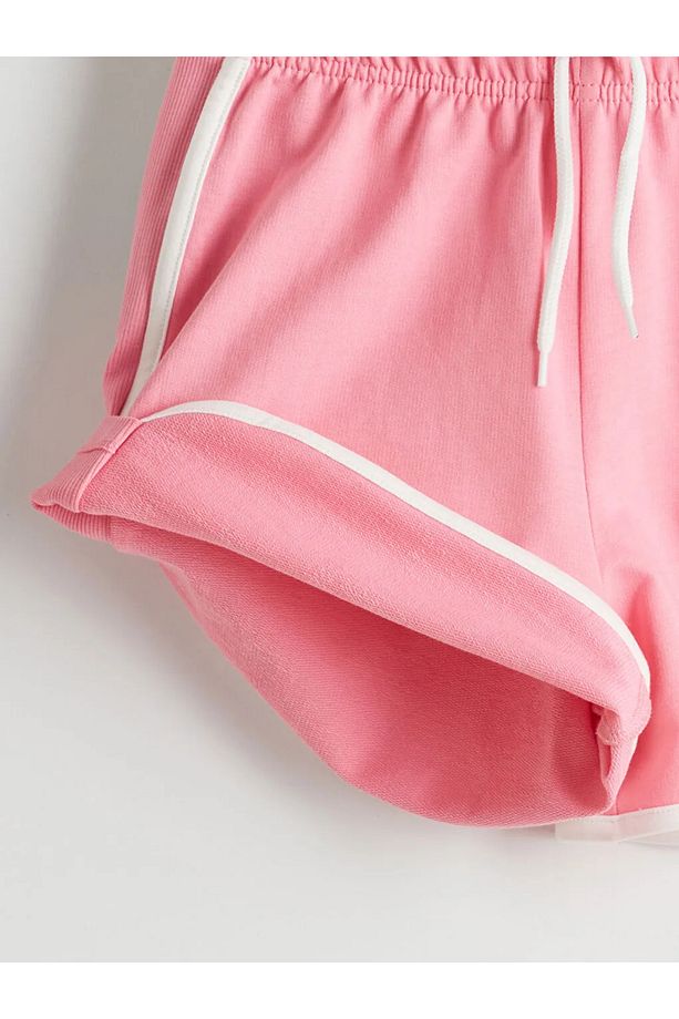 LCW Kids Yeşil Beli Lastikli Kız Çocuk Şort - 2