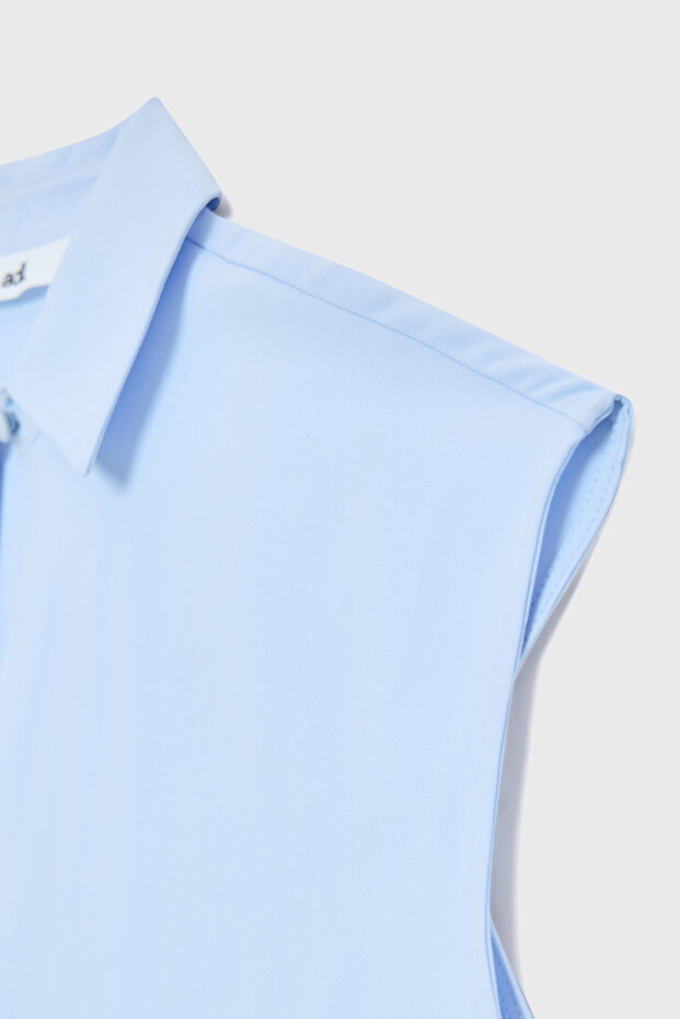 Yakalı Kolsuz Bluz - 8