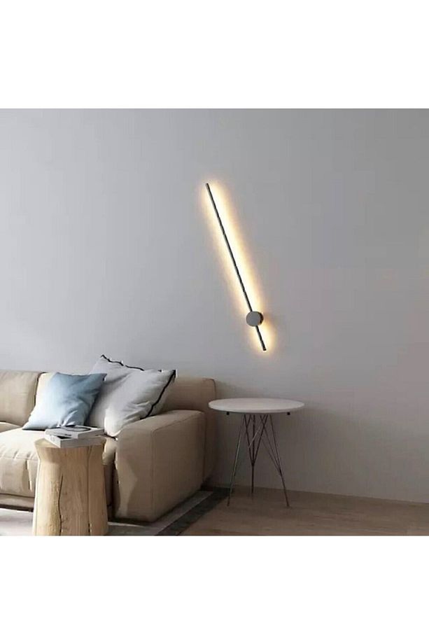 Modern Dekoratif Led Duvar Aplik 70 Cm Günışığı Siyah 1 Adet (PİLLİ DEĞİLDİR) - 3