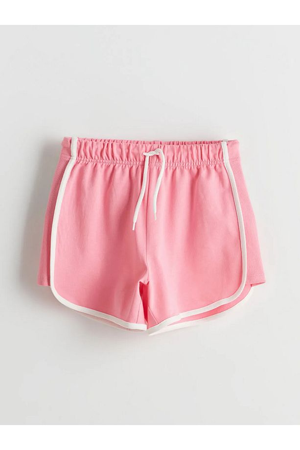 LCW Kids Yeşil Beli Lastikli Kız Çocuk Şort - 1