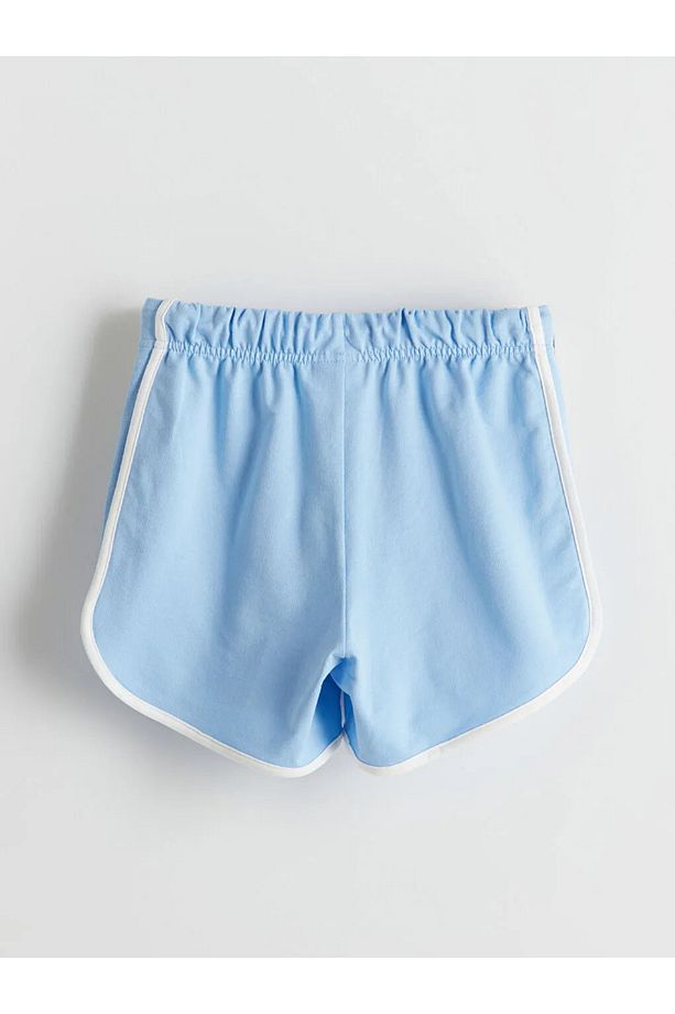 LCW Kids Yeşil Beli Lastikli Kız Çocuk Şort - 3