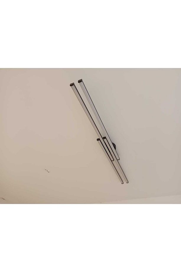 Modern Tavan Aydınlatması Çubuk Led Siyah Günışığı Lineer Avize Armatür 4lü - 3