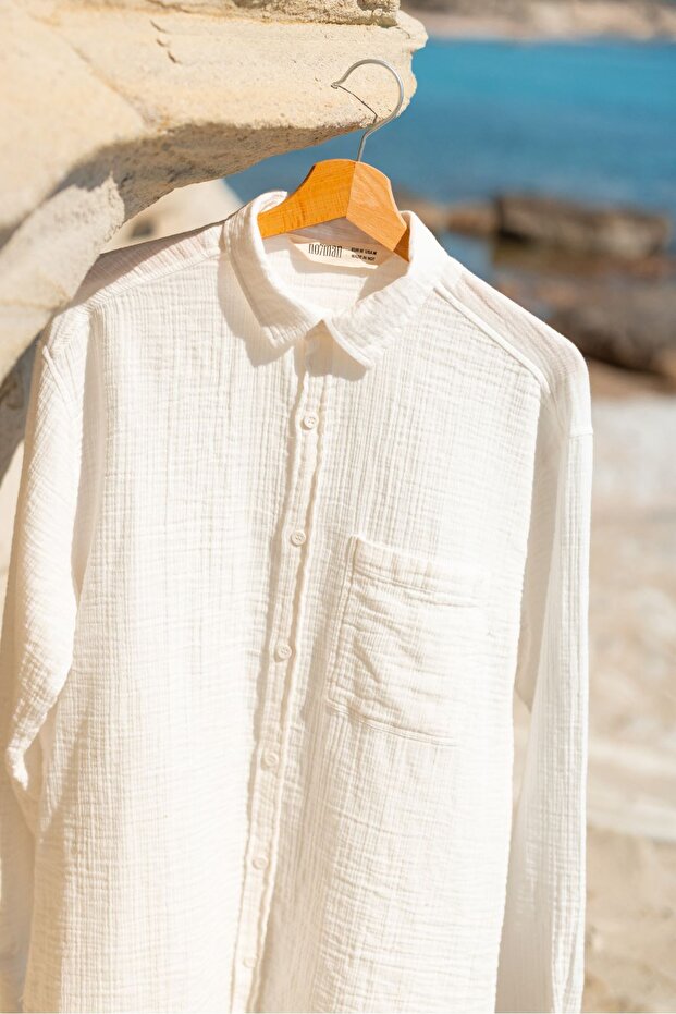 Mikonos Beyaz Gömlek - 7