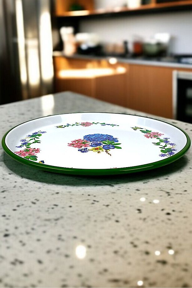 32 No 32 Cm Sunum Tepsisi Kahve Tepsisi Çay Tepsisi Hediye Çeyiz Tepsisi. Servis Tabağı Tepsisi - 4