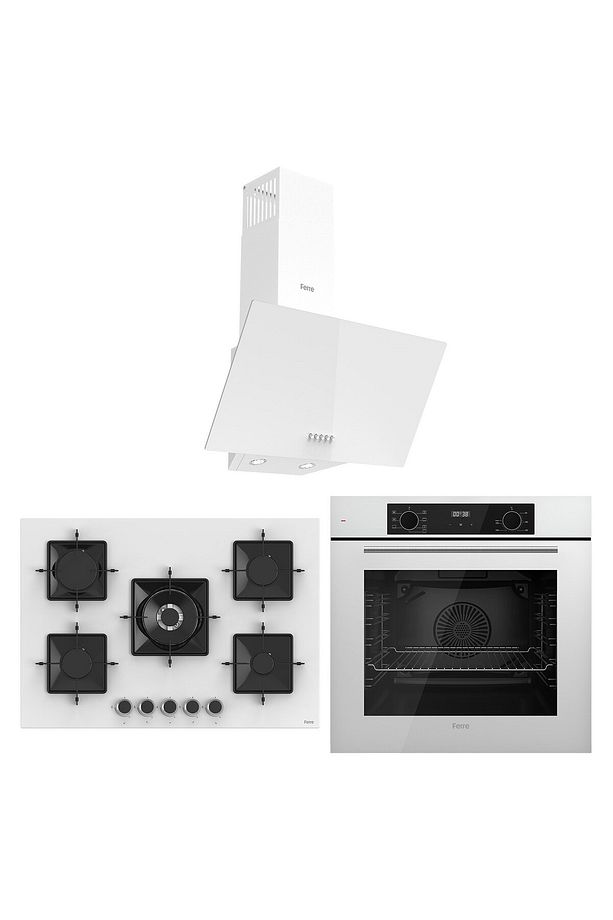 Flowart Florenz Essential Beyaz 3'lü Ankastre Set ( QBL63CB-SS036-D087 ) - 1