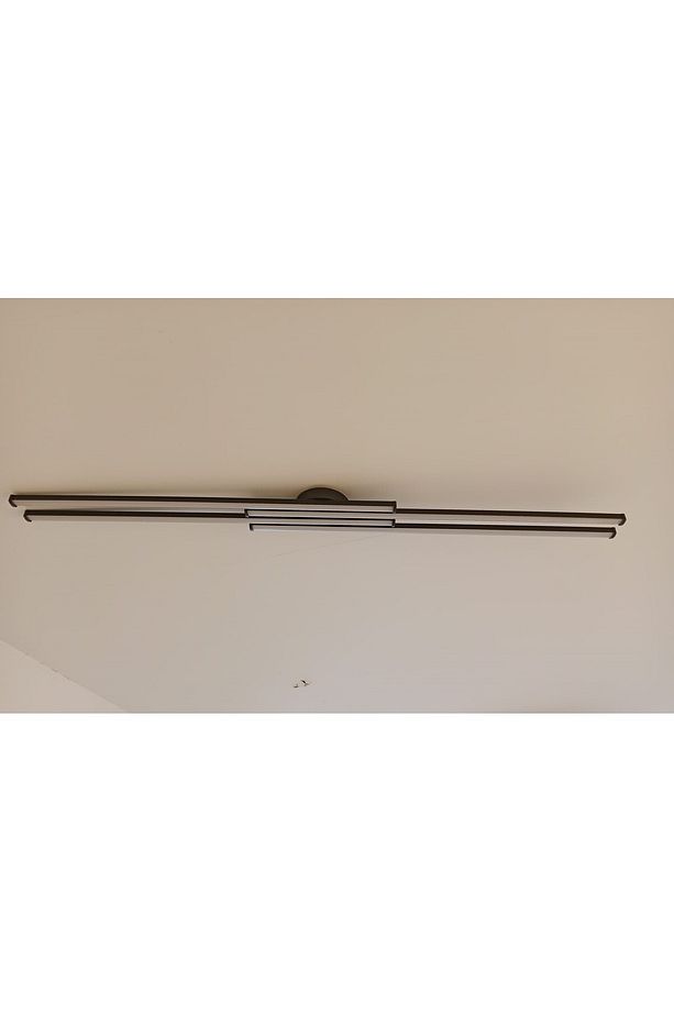 Modern Tavan Aydınlatması Çubuk Led Siyah Günışığı Lineer Avize Armatür 4lü - 5