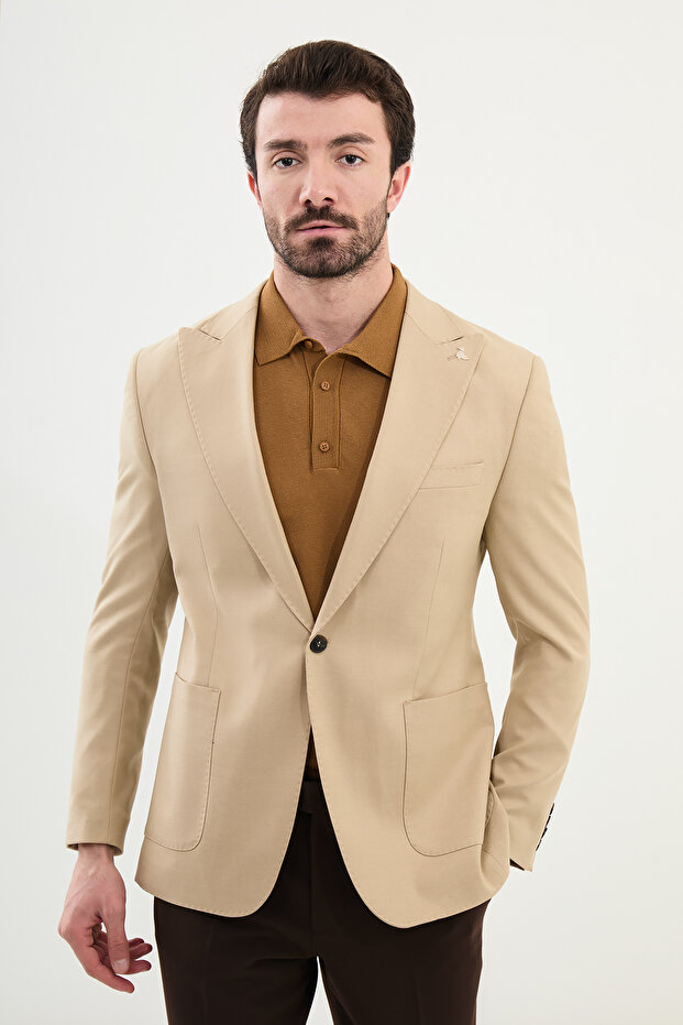 سترة بياقة مدببة - 3